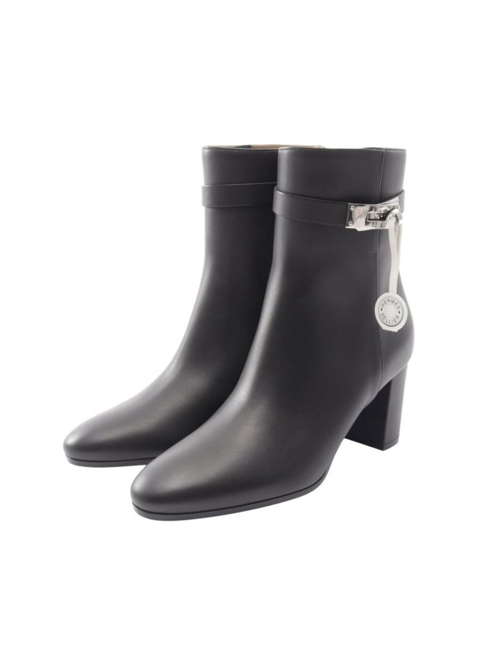 Hermes Boots Saint Germain Kelly Buckle Short Leather